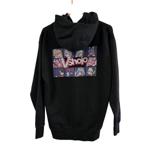Vshojo Anniversary Hoodie Sweatshirt Unisex Official Merch Black Size Medium
